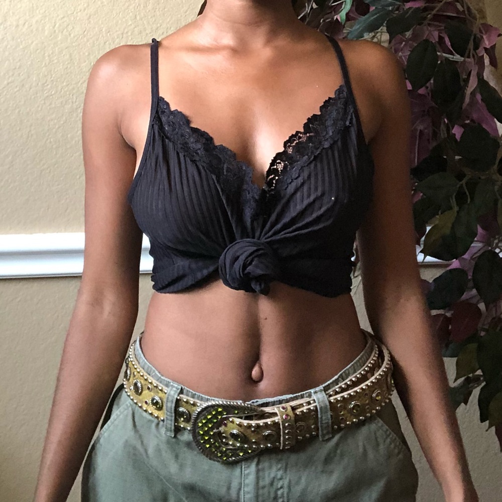 Sheer Ribbed Camisole Top